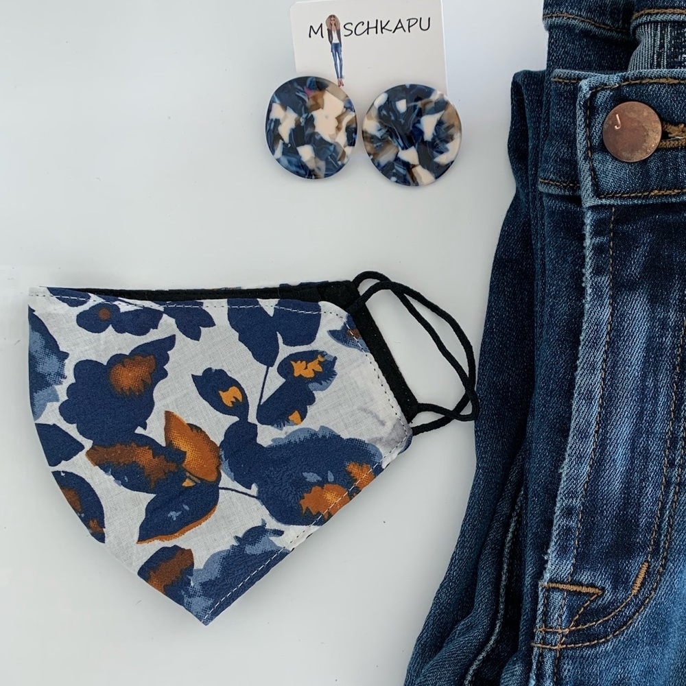 Denim Pattern Face Mask - Picture 4 of 6